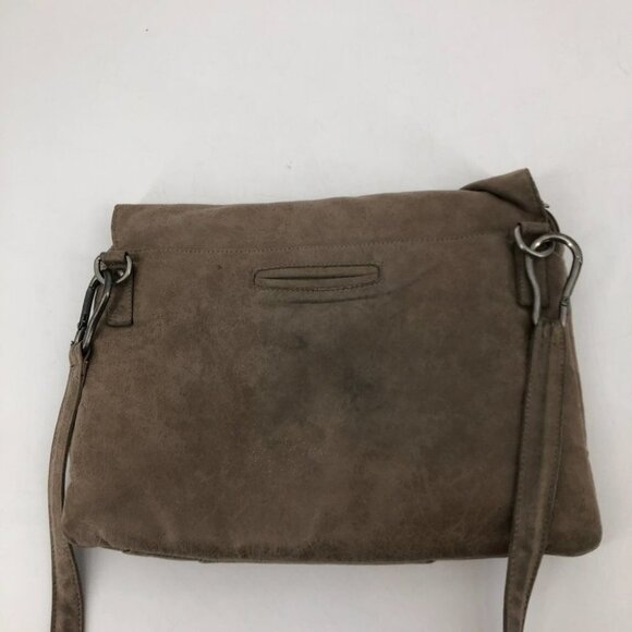 Matt & Nat taupe fabric envelope shoulder bag zipper detail  recycled materials - Picture 2 of 15